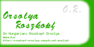 orsolya roszkopf business card